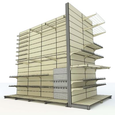 Custom Supermarket Display Racks up to 4.9m with Double Upright Welding