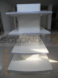 Iran Shelf Retail Gondola Shelving Supermarket Display Racks ISO9001 Certification