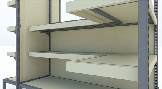 Modular Supermarket Shelving System with 500kg Load Capacity