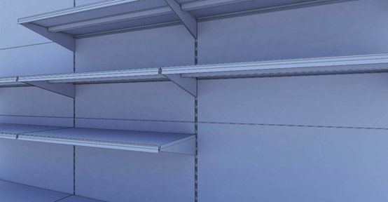Zware Supermarkt Schap 34x106mm Staanders, 508-1008mm Maten