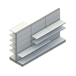 Gondelstelling Systeem 30x80mm Staanders Verstelbaar Winkelrek